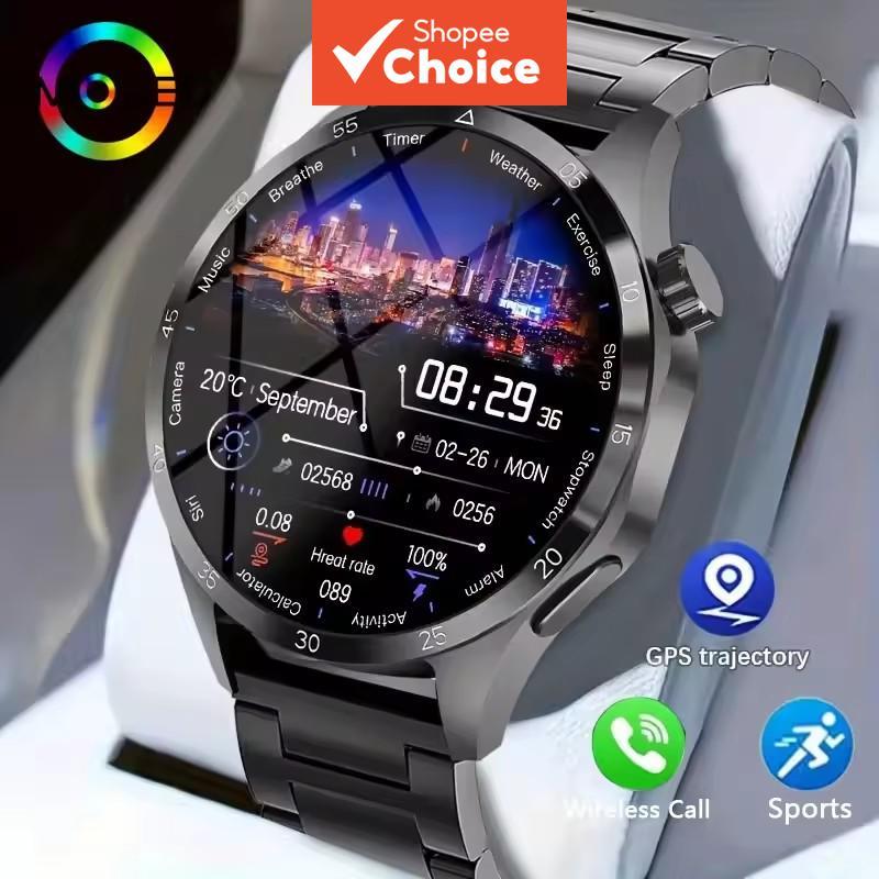 2026 Novo Relógio Inteligente Masculino Tela HD Redonda Completa Chamada Sem Fio Smartwatch Lembrete de Chamada GPS
