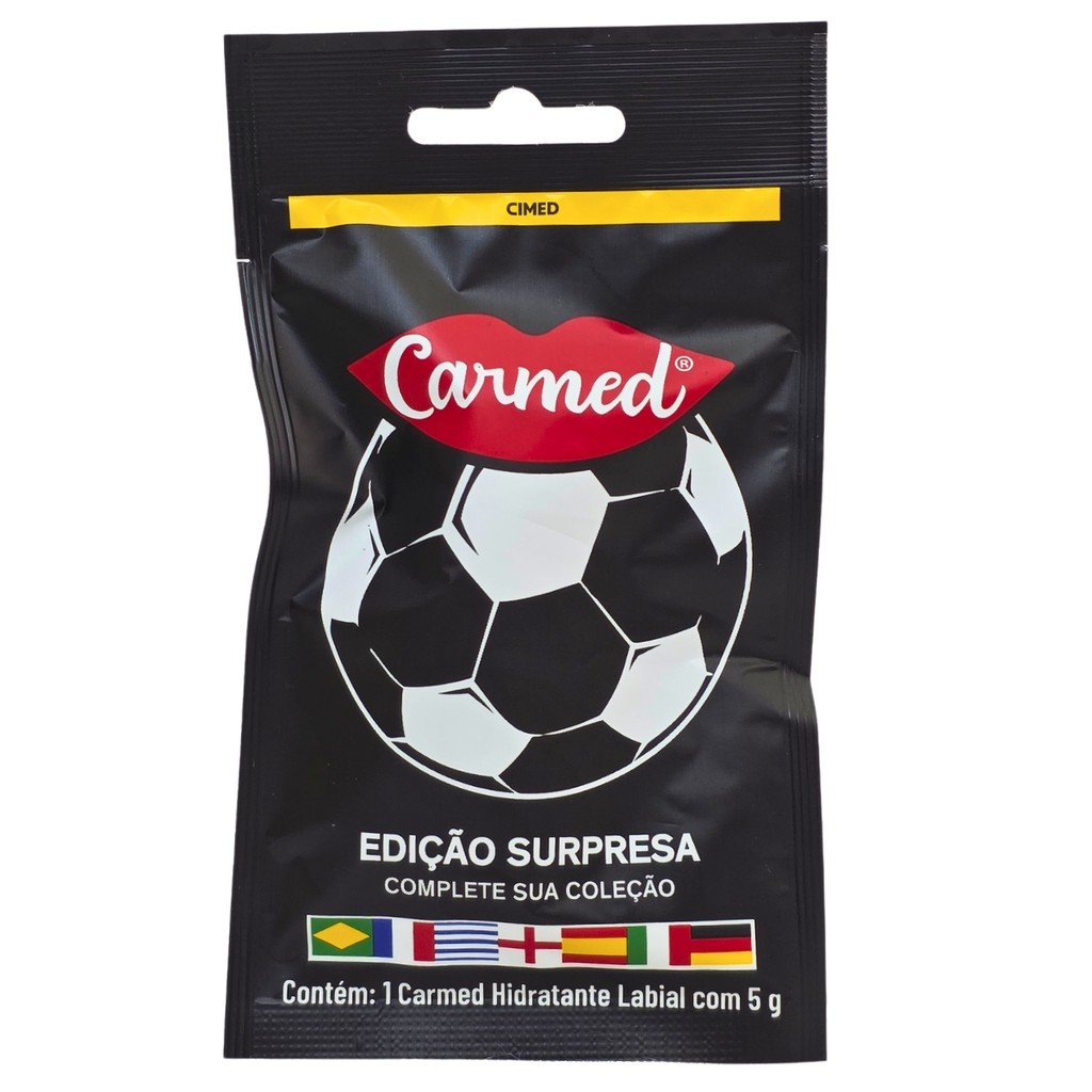 Hidratante Labial Incolor Seleções Copa do Mundo Edição Surpresa Carmed Cimed 5g