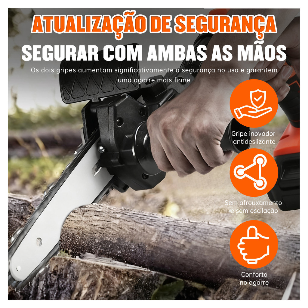 Adaptador de Motosserra p/ Furadeira e Parafusadeira 4 Pol Portátil Elétrica Sabre Corrente Madeira Envio Imediato