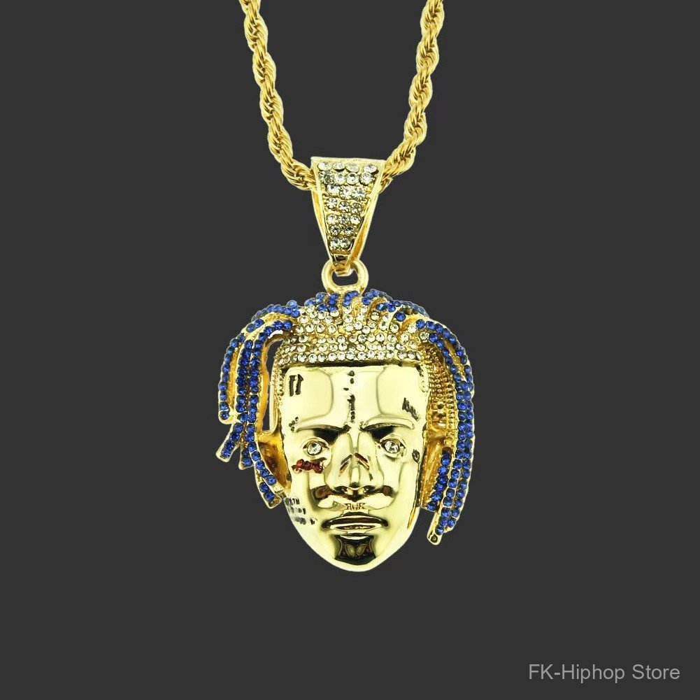 Colar Com Pingente Personalizado Do Cantor De Hip Hop XXXTentacion, Joia Masculina