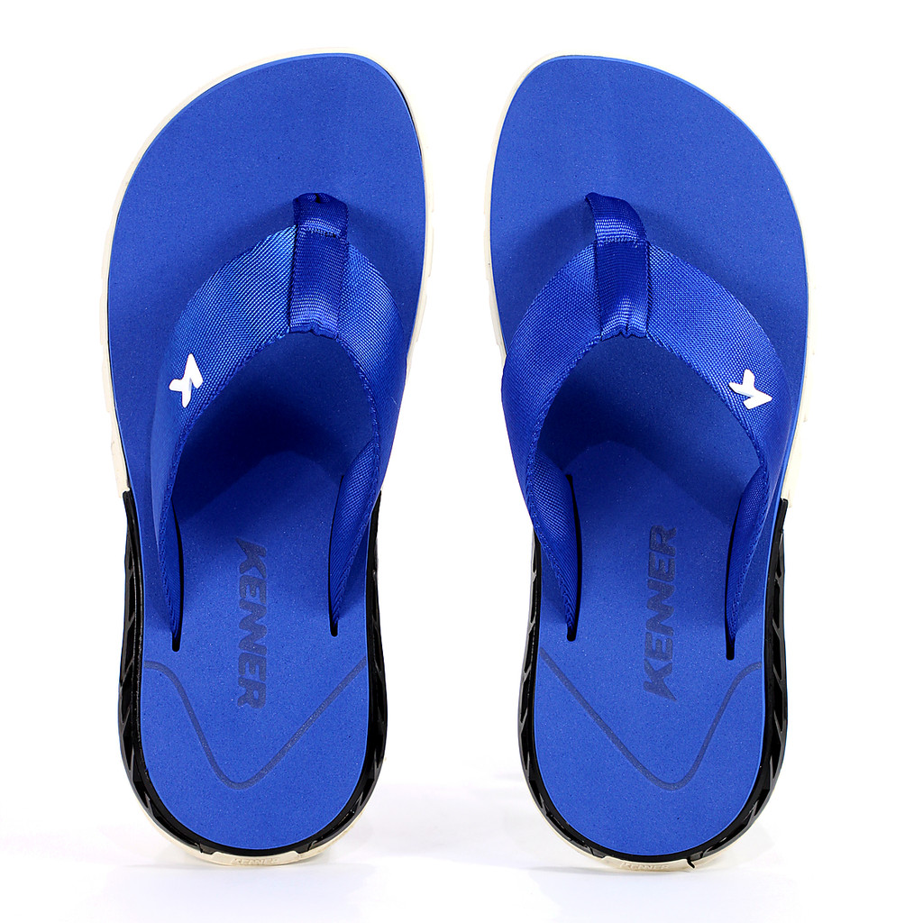 Chinelo Kenner Rakka Azul e Branco - Masculino
