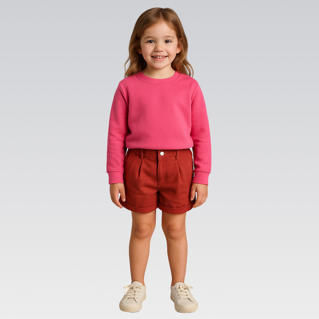Shorts Infantil Menina Clochard em Sarja Hering Kids