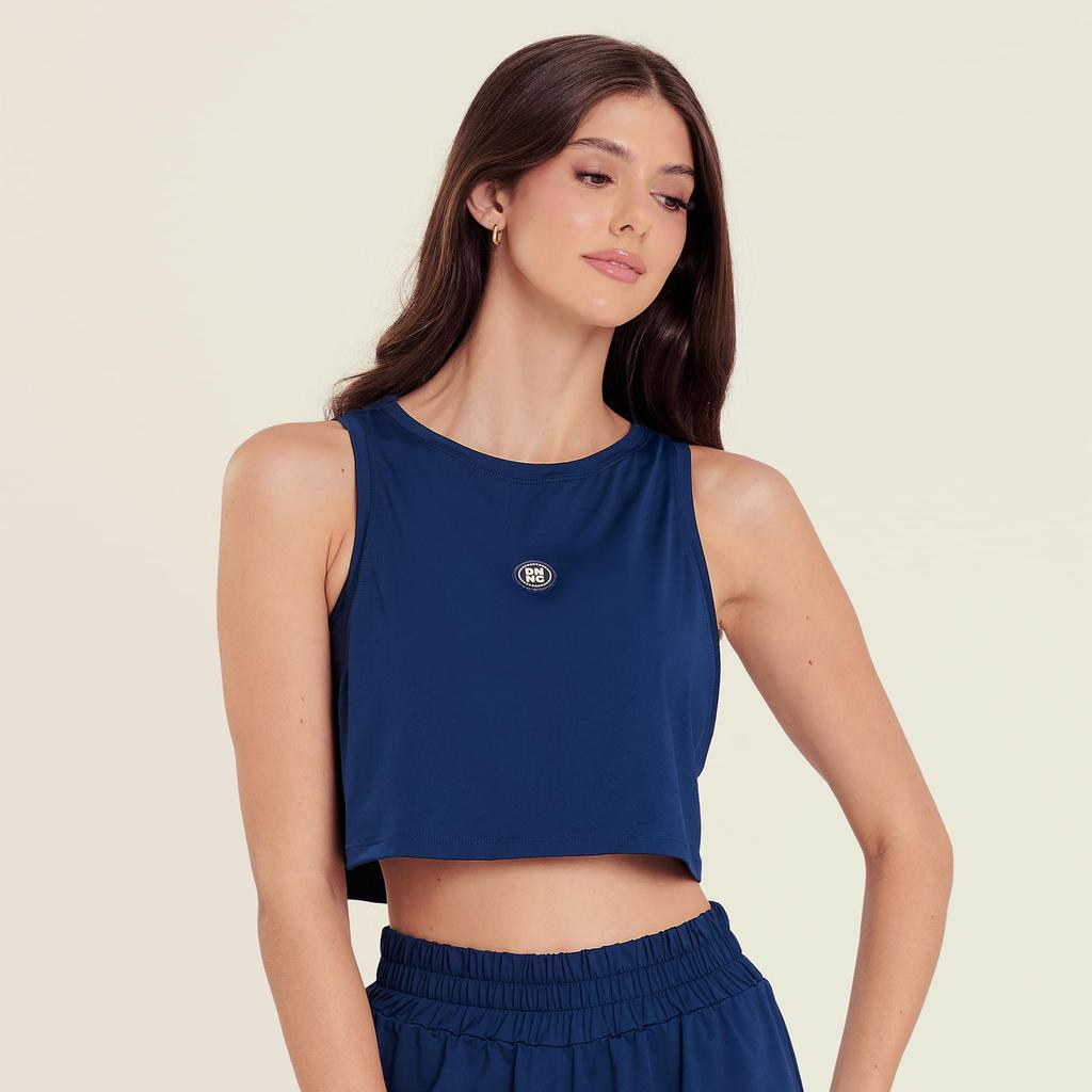 Cropped Cavado Vivid Marine Plus Tecido Geladinho