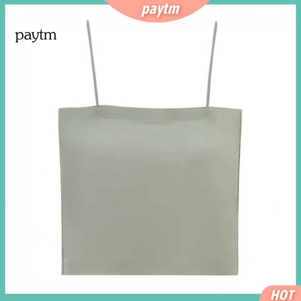 Comfortable Loose Tank Top Built-in Chest Pad Women’s Summer with Bra Padded Scoop Neck Camisole Double Line Spaghetti