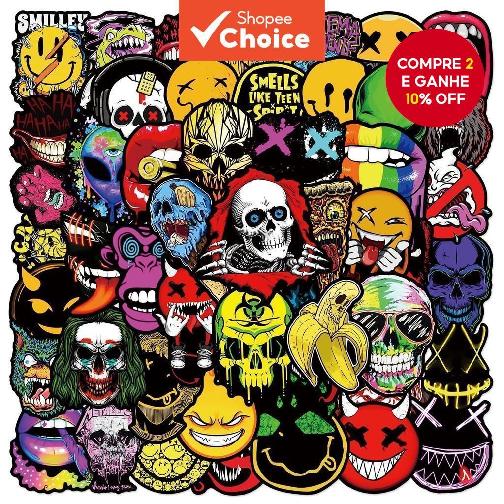 Terror Série Graffiti Adesivos À Prova Dwaterproof Água Portátil Adesivo Bagagem Anime Chiikawa Bonito Stiker Para Mala em Oferta na Shopee