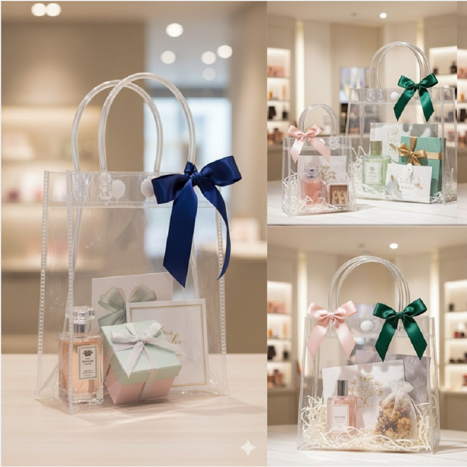 Sacola plástica transparente 5 / 10 / 20 unidades lembrancinha festa infantil presentes  personalizar em Oferta na Shopee