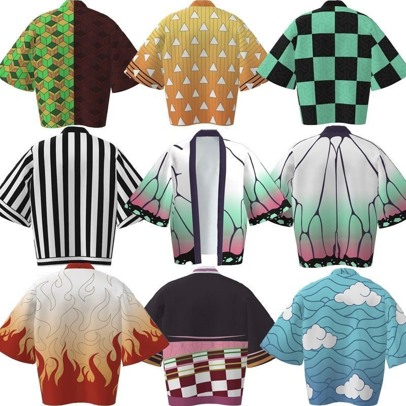 Demon Slayer Anime mercadoria Haori quimono jaqueta Kamado Tanjiro terno roupão bidimensional manto pijamas