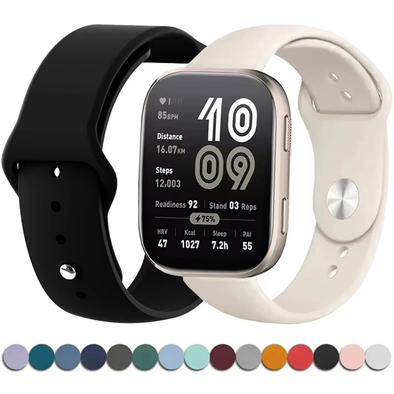 Pulseira De Silicone 22 20mm Para Amazfit Bip 6 Bip 5 Strap Substituição Esporti