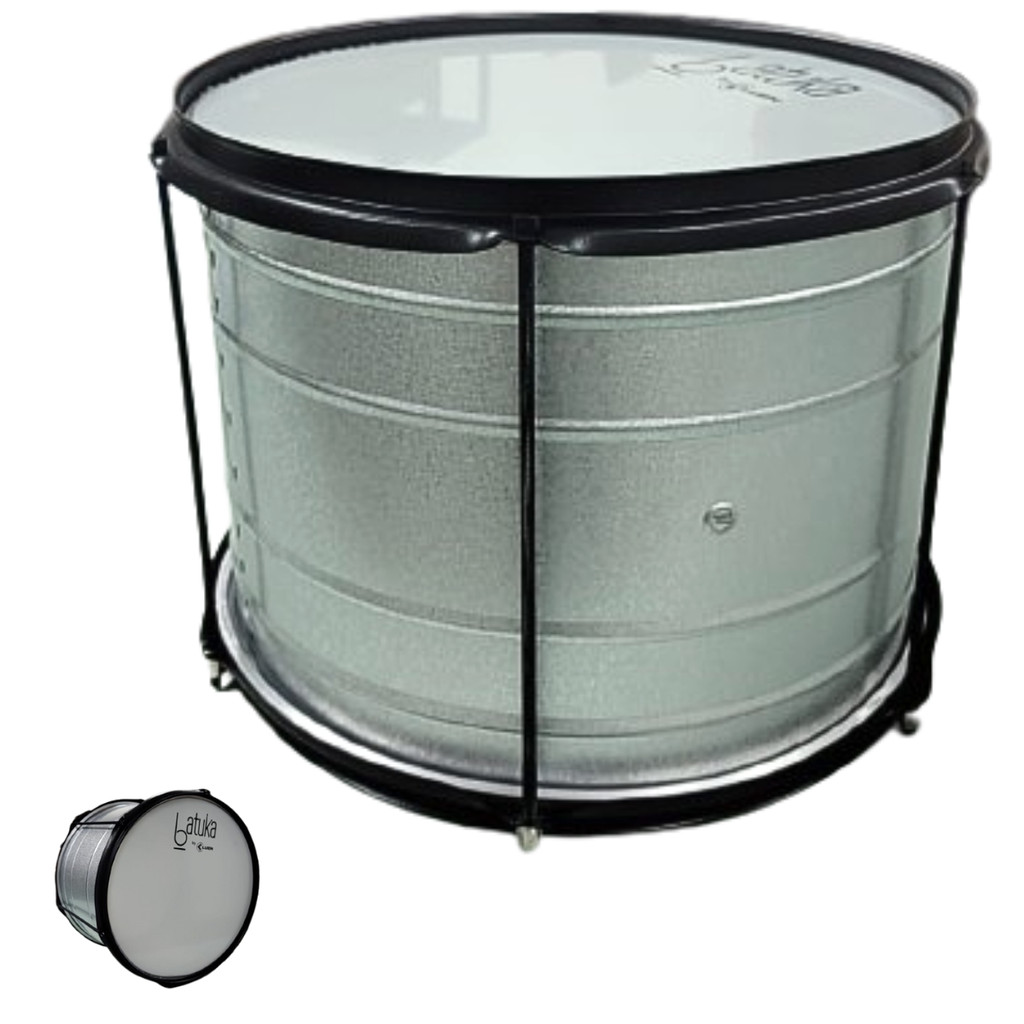 Surdo Menor 14' Batuka para Fanfarra Banda Marcial 30x14 Alumisteel Acompanha Chave de Afinação