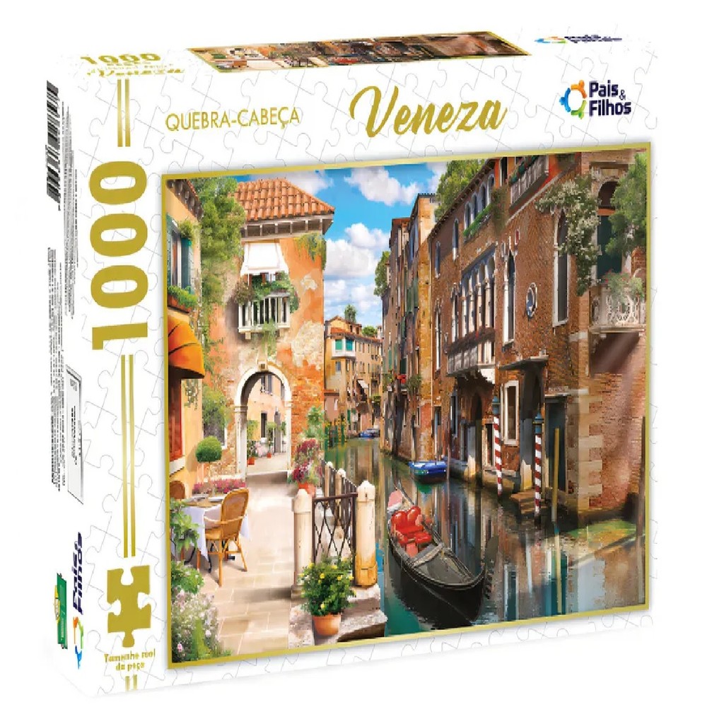 Jogo Quebra-Cabeça Veneza Itália 1000 Peças - Pais&Filhos em Oferta na Shopee