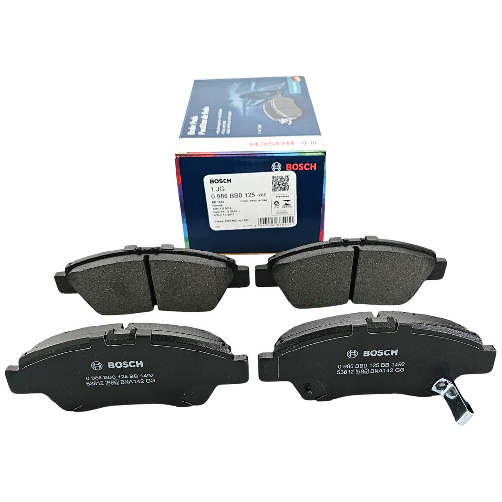 Pastilha Freio Dianteiro Semimetálica Original Bosch BB1492 | City 2015 até 2021 | Fit 2015 até 2021 | Wrv 2017 até 2021