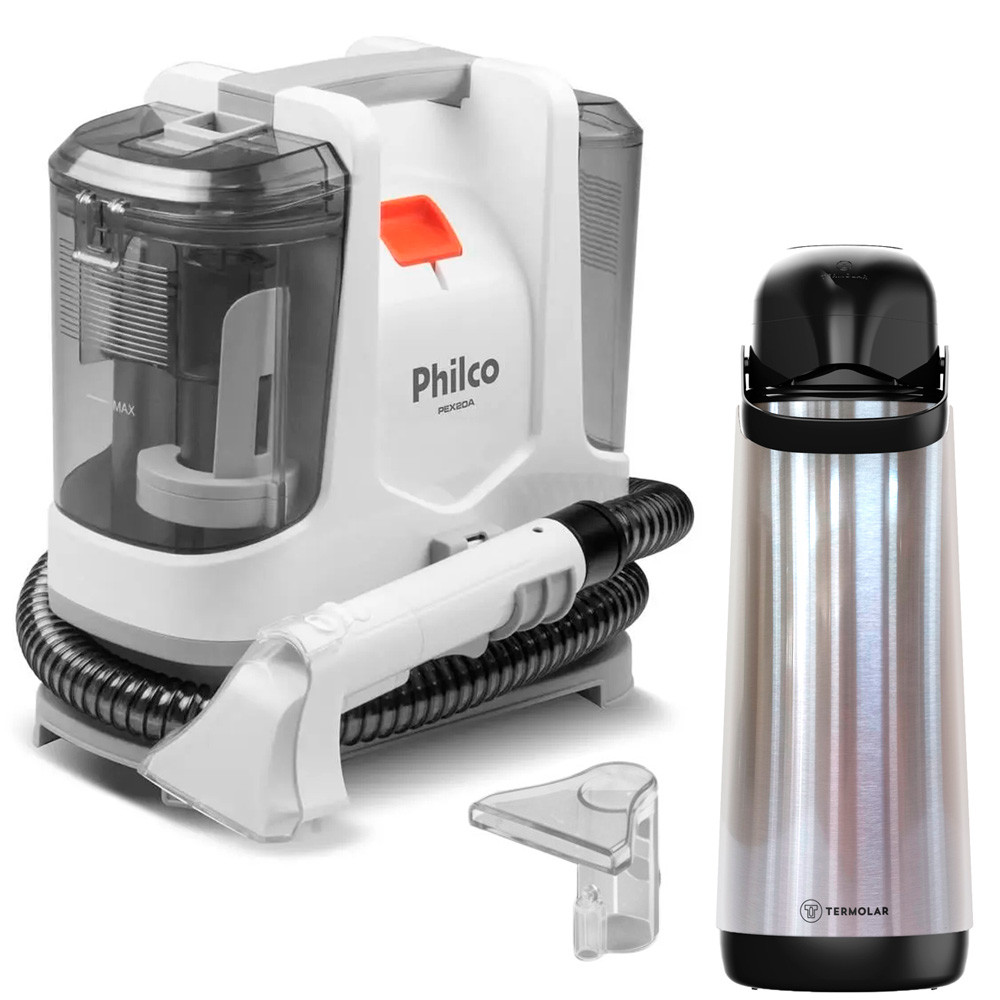 Extratora de Sujeira Limpadora Estofados Philco 1600W Garrafa de Café Termolar 1,8L Inox em Oferta na Shopee