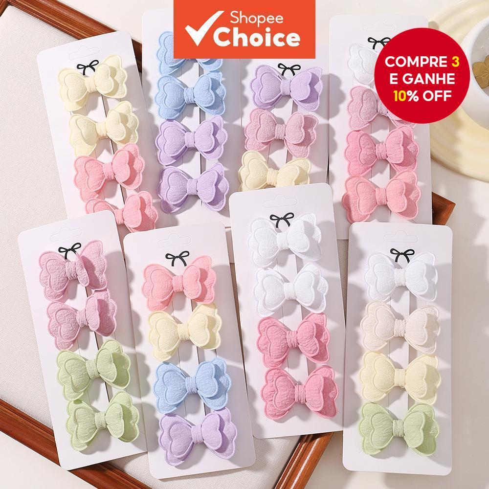 Bebê Menina 4 Pçs/Setlaços De Cabelo Conjunto Artesanal Boutique Grampos Para Crianças Acessórios De Moda