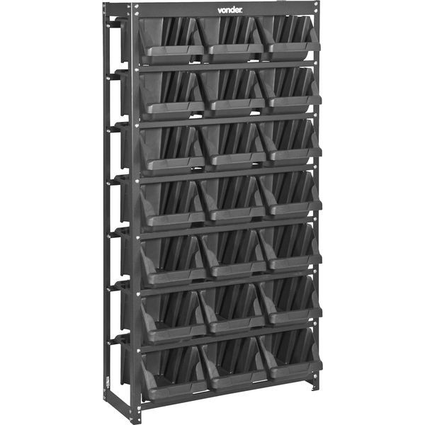 Estante Gaveteiro Metálica 150x75x34cm Com 21 Peças Gavetas