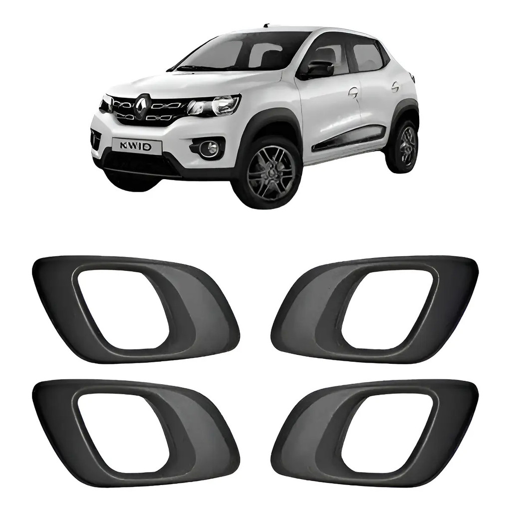 Kit Jg 4 Maçaneta Gatilho Interno Puxador Kwid Haste Curva