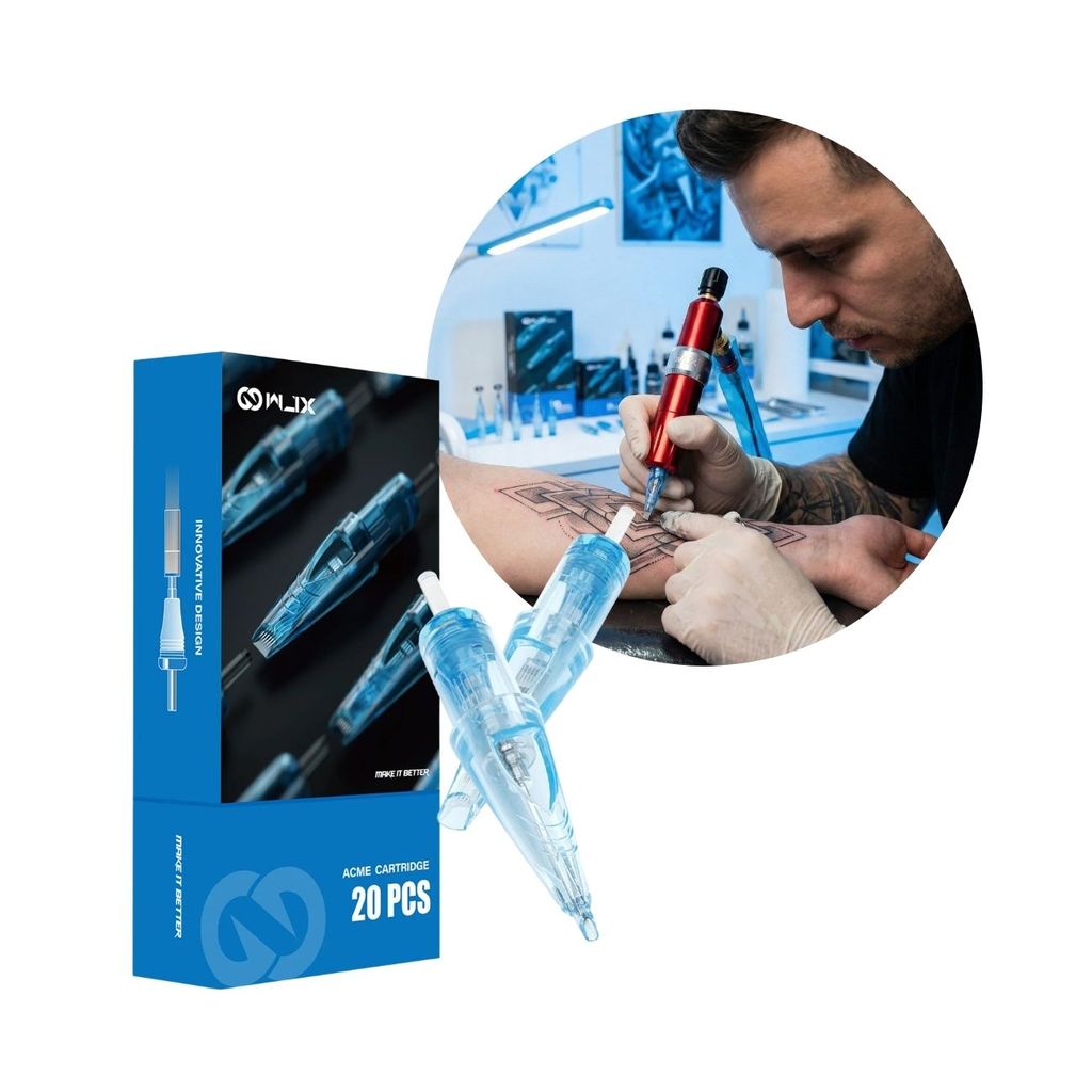 Cartucho Máquina Rotativa Pen WJX Kit 20un Tattoo RL RS RM MG