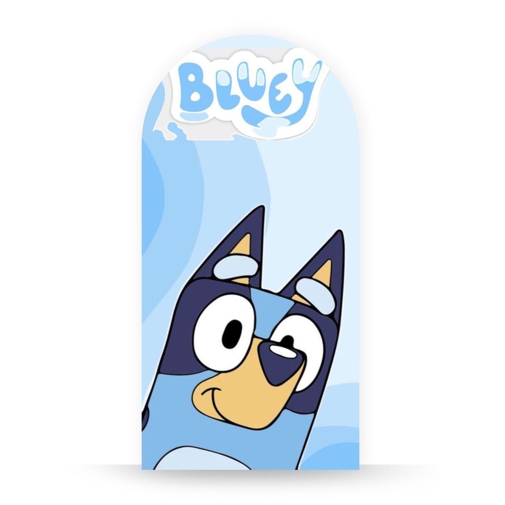 Painel Romano Bluey Decoração Infantil Tema Desenho Animado Luxo Premium