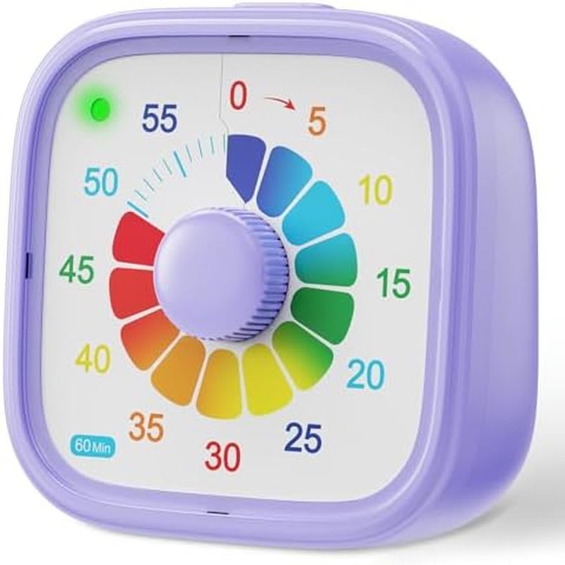 r Kids Adults, 60-Minute Countdown Desk Timer for Productivity, Silent ADHD Timer for Kids Toddlers, Kitchen for Cooking