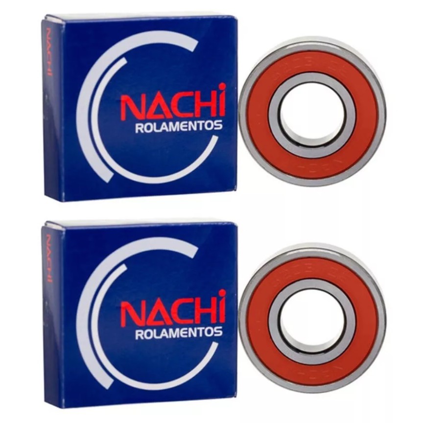 Kit Rolamentos Roda Dianteira Cg 150 Titan / Bros 150 / Cg 160 Titan / Bros 160 / Yes 125 6301 (02 Unidades) Nachi