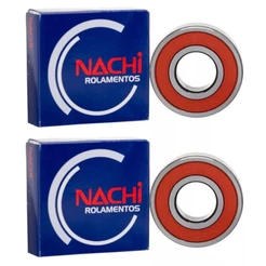 Kit Rolamentos Roda Dianteira Cg 150 Titan / Bros 150 / Cg 160 Titan / Bros 160 / Yes 125 6301 (02 Unidades) Nachi