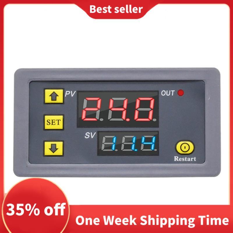 Relé De Atraso De Tempo Digital Display LED Ciclo Temporizador Interruptor De Controle Ajustável Temporização AC110-220V
