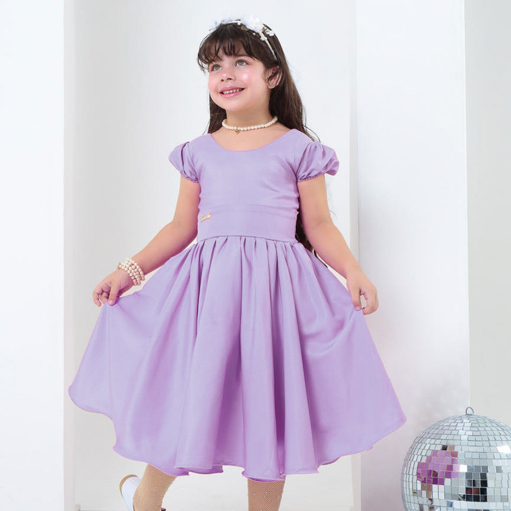 Vestido Infantil Lilás - Festas, Formatura, Aniversário, Batizado, Casamento