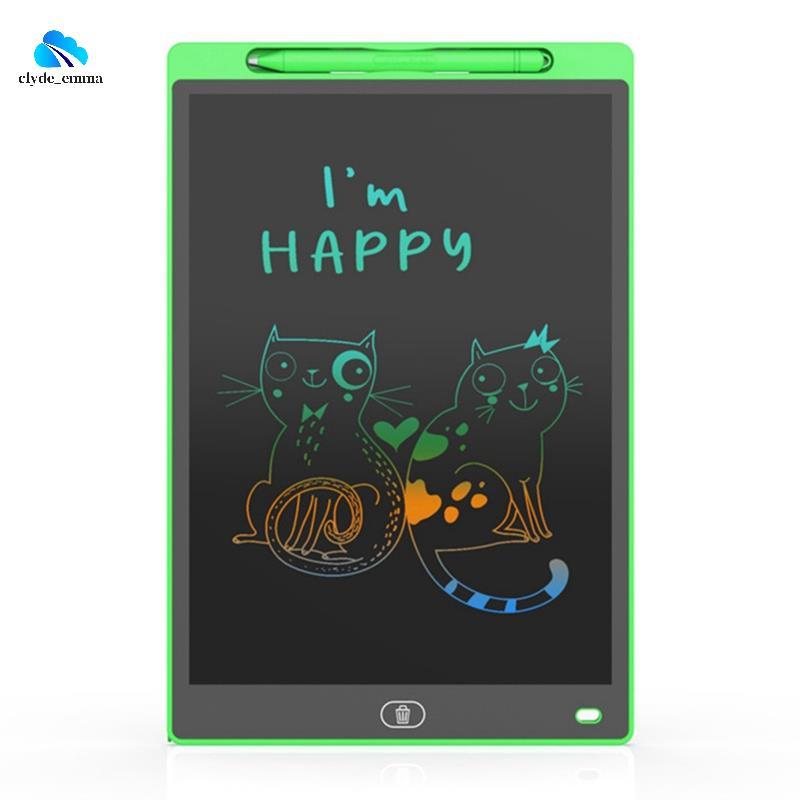 12 Polegada Prancheta De Desenho Infantil LCD Placa De Escrita Quadro Negro Eletrônico Pintado À Mão (Cor) A