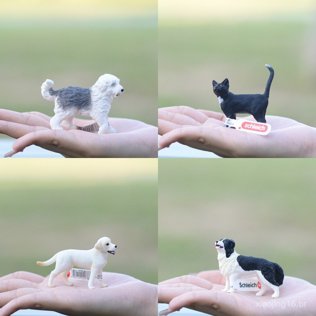 Modelos de brinquedos de filhotes da German Schleich: cão pastor alemão, husky, Shiba Inu, Akita, golden retriever UJQO