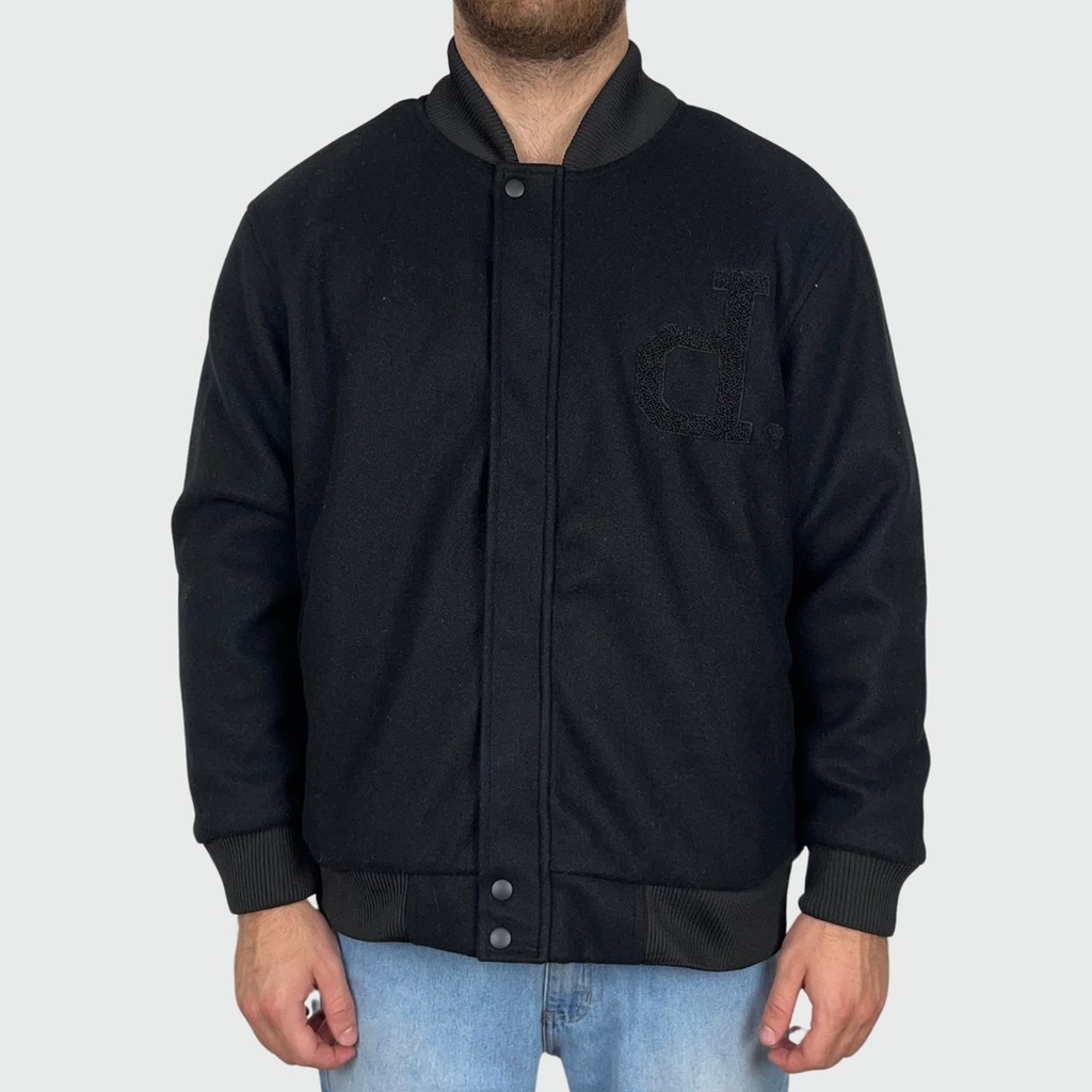 Jaqueta Diamond Un Polo Twill Varsity Preto