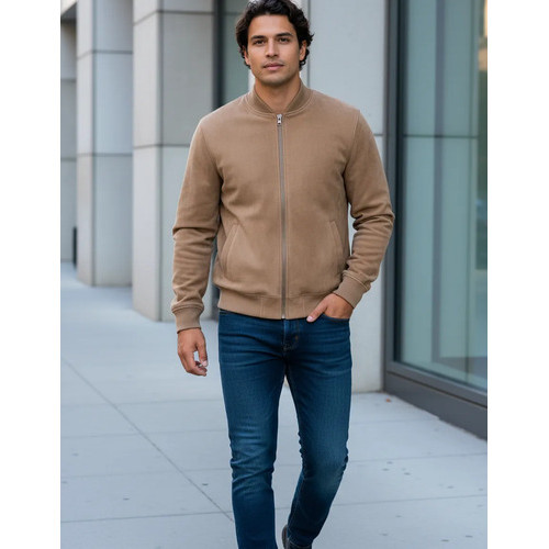 Jaqueta De Camurça Masculino Slim Inverno Frio Sem Capuz Moda Estilo