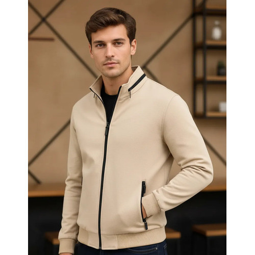 Jaqueta De Couro Masculino Slim Inverno Frio Sem Capuz