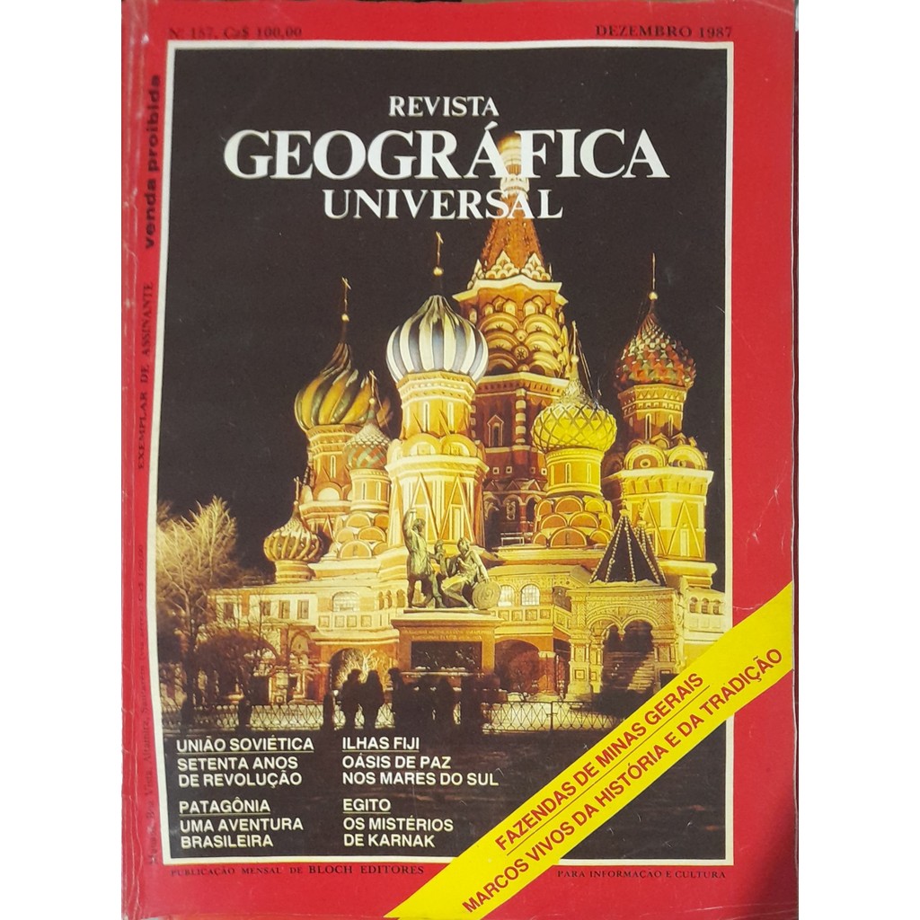 Revista Geográfica Universal nº 157 Dezembro 1987 de Bloch 8000697