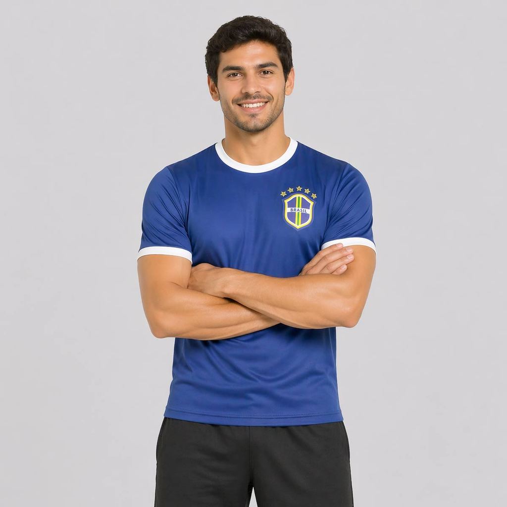 Camisa Brasil Canarinho Azul · foto 2