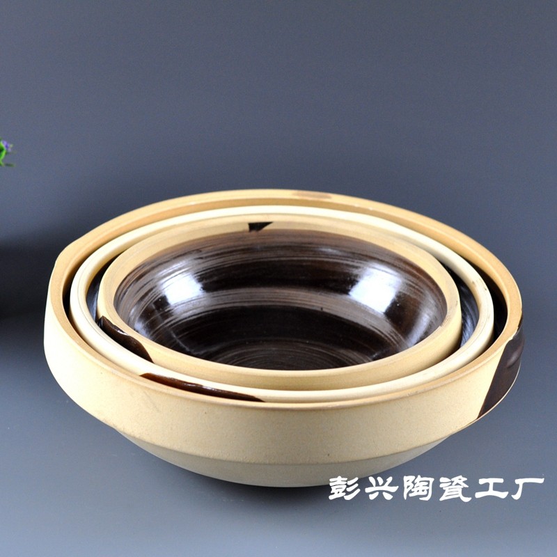 Tigela de argila grande e profunda, fogão a álcool, tigela de guisado, loja Xiangcai, utensílios de mesa especiais, tige