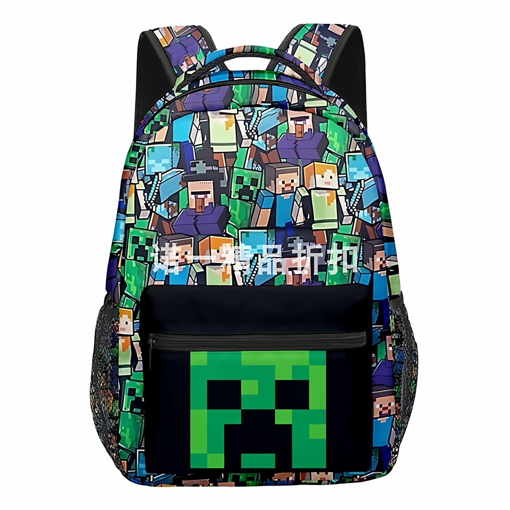 Minecraft Merchandise Minecraft Schoolbag Alunos do ensino fundamental Grau 2-3-4 Leve Crianças Mochila Bolsa de Viagem