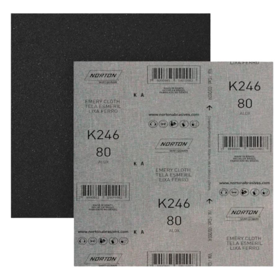 Kit 10 Un FOLHA LIXA FERRO K246 225X275 C0150 — imagem 2 de 2