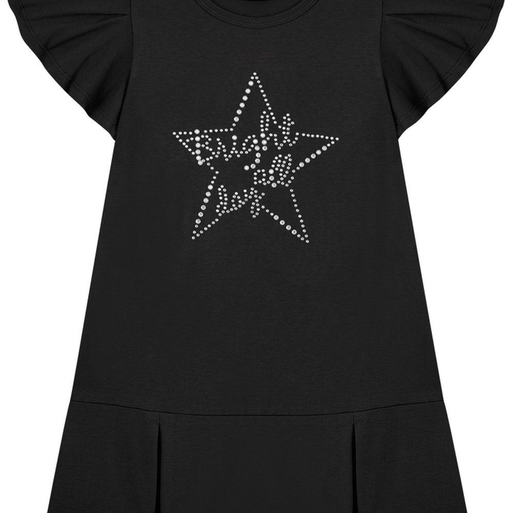 VESTIDO MENINA EM MEIA MALHA PENTEADA