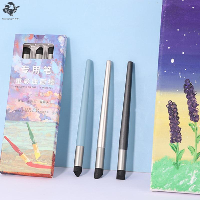 PFG 1/3 Pçs Reutilizável Desenho Arte Liquidificadores Esponja Caneta Pastel Ferramenta Para Pintura A Óleo Lavável Esbo