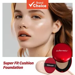Lakerain Base Cushion Vermelha 18g, longa duração de 72h, à prova d'água para pele radiante