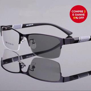Óculos Fotocromáticos Com Bloqueio De Luz Azul , Proteção UV , Meia Armação , Masculino , Clássico De Negócios em Oferta na Shopee