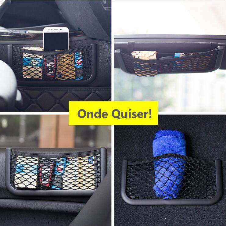 Bolsa Organizadora Armazenamento Multifuncional Para Carro/Pasta Automática/Suporte Telefone ZEM em Oferta na Shopee