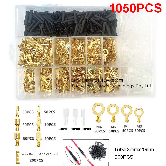 135/1050pçs Alta Qualidade Conector De Fio Macho Isolado FêmeaCrimpagem Fácil, Conectores de Fio Isolados, Condutividade