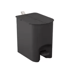 Lixeira Coza Borboleta com Pedal 6 Litros Preta com Alça Light Gray Brinox - 10660/0008