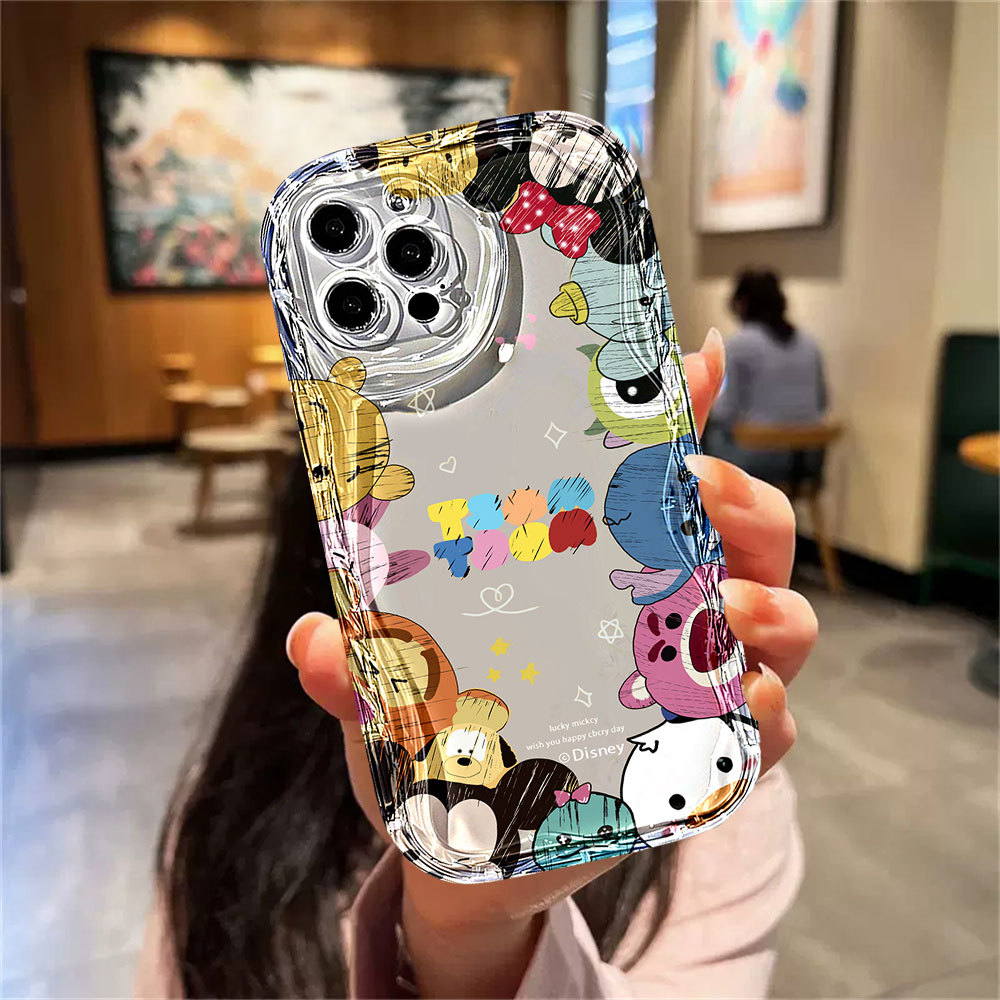 Invólucro hp Samsung A56 A36 A55 A54 A16 A15 A14 A05 A51 A52 A34 A35 A32 A13 A12 A04E Morango Urso Com Pérolas De Tapioc
