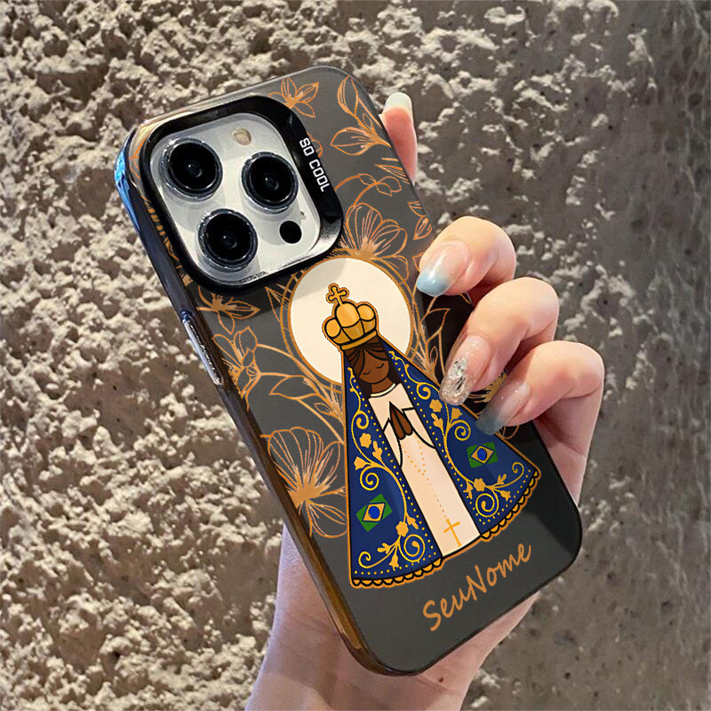 Capinha personalizada Nossa Senhora Aparecida para Samsung Galaxy A07 A05S A30 A52 A35 A04E A03 Core Hard Case Dura Capa — imagem 2 de 2