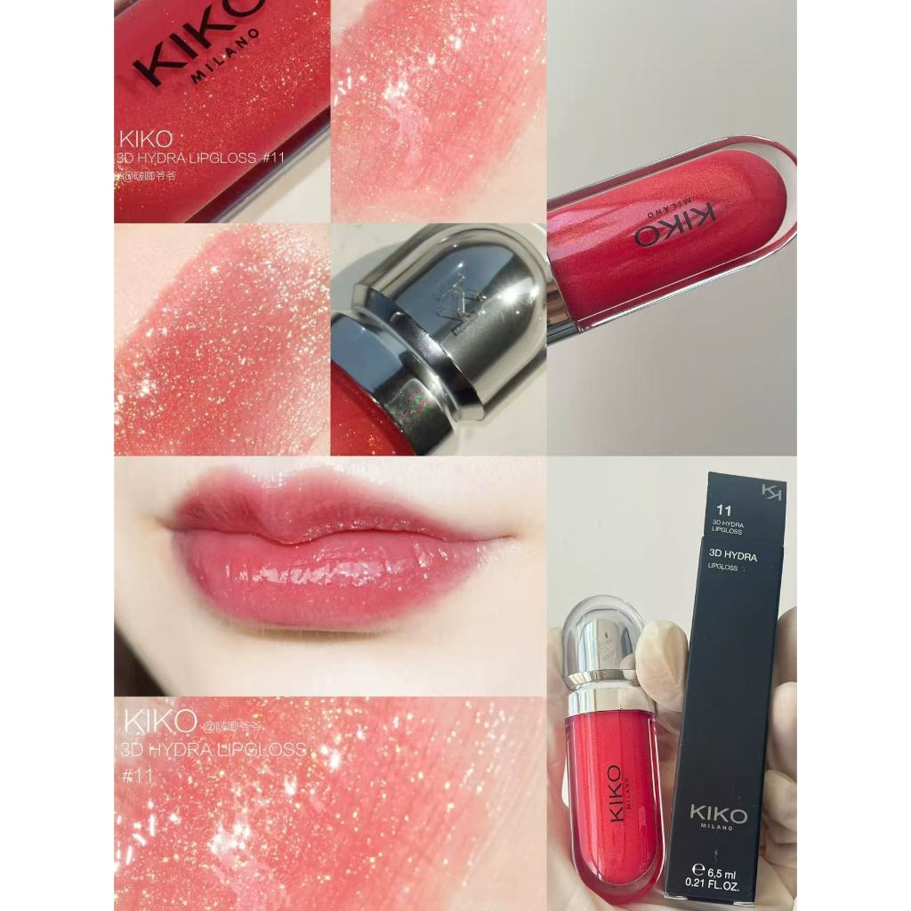 Kiko Lip Gloss 6.5ML /3D Hydra Lipgloss /Water Gloss Hidratante / Longa Duração Não Desbotante