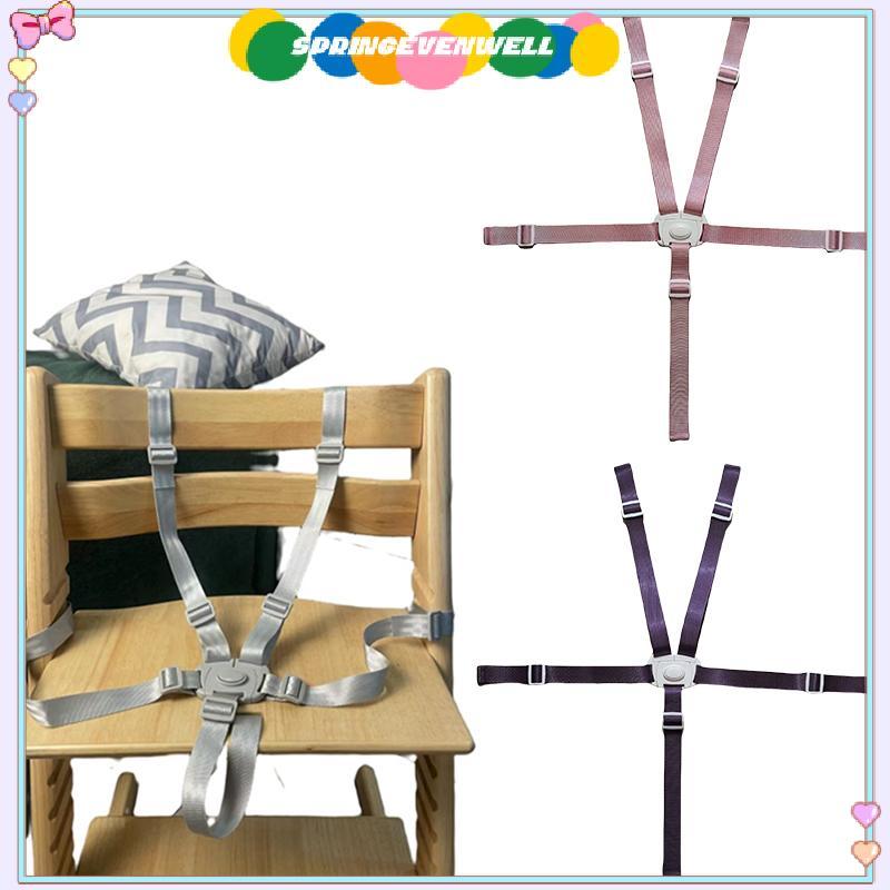 [springevenwell] 1 Peça Assento De Almoço Carro Dormir Cinto Fixo Universal 5 Pontos De Segurança Do Bebê Arnês Jantar C