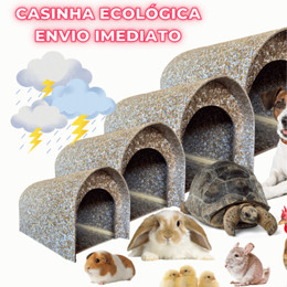 Toca Grande Casinha Pet Ecológica Reciclável para Cães, Coelhos, Tartarugas, Jabutis, Galinhas e Roedores