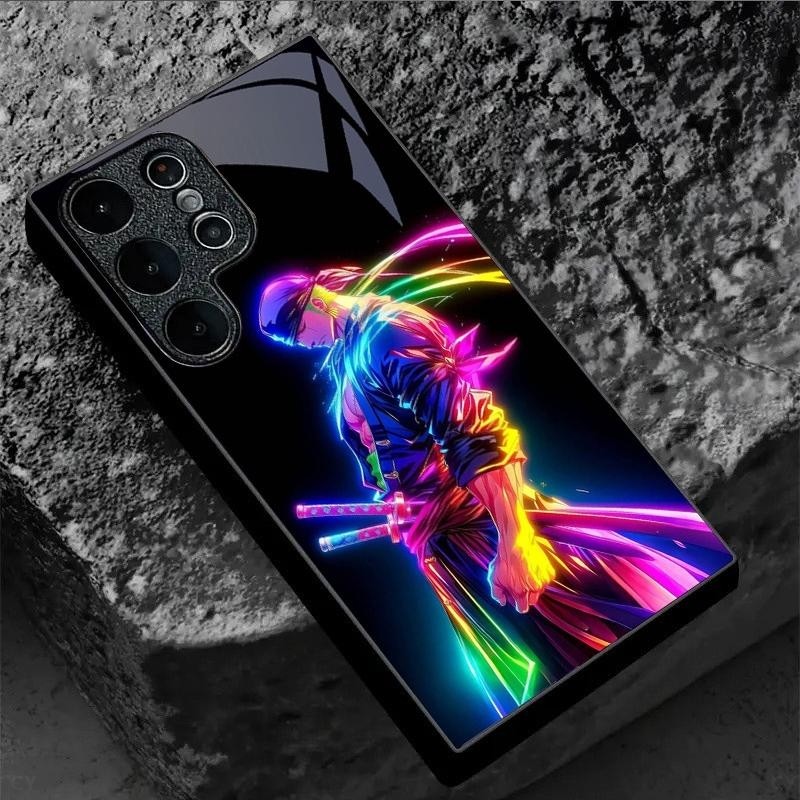 Roronoa Zoro Estilo 01 design Capa De Telefone De Vidro Para Samsung Galaxy S20 S21 S22 S23 S24 S25 Ultra Plus S23FE S24