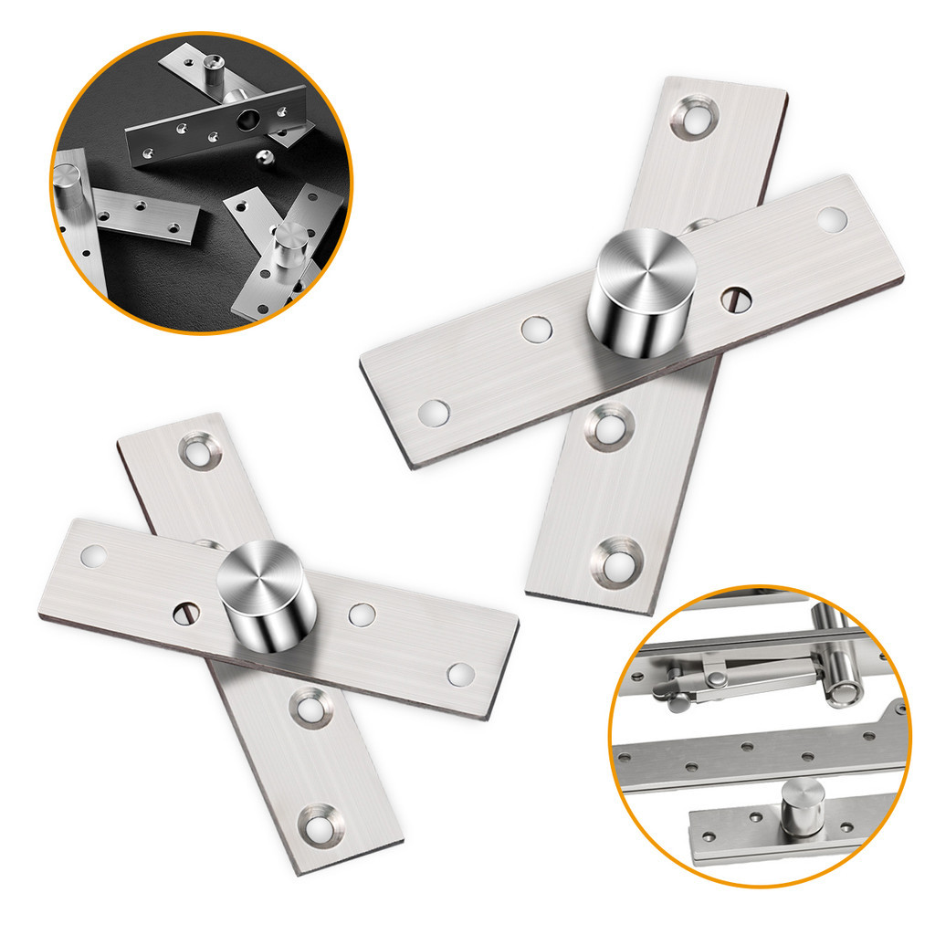 2 Kit Dobradiça Pivotante Porta Pivô Pino Esfera 150 Kg